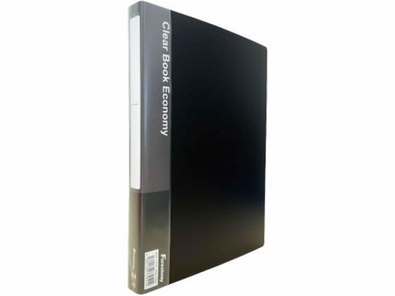 Forestway クリヤーブック エコノミー A4 40ポケット 黒 1冊(ご注文単位1冊)【直送品】