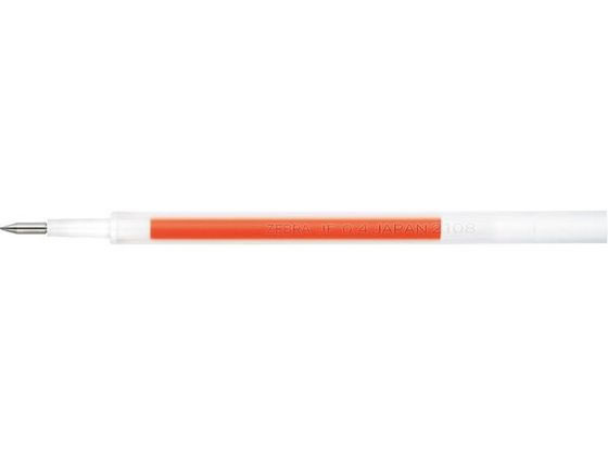 ゼブラ ジェルボールペン替芯JF-0.4芯 オレンジ P-RJF4-OR 1本（ご注文単位1本）【直送品】