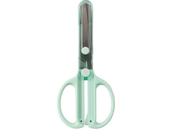クツワ キャップ一体 こどもハサミ ミント SS122MT 1個(ご注文単位1個)【直送品】