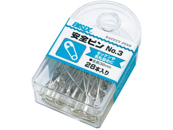 ミツヤ 安全ピン 38mm 28本 BX1-81-3 1パック(ご注文単位1パック)【直送品】