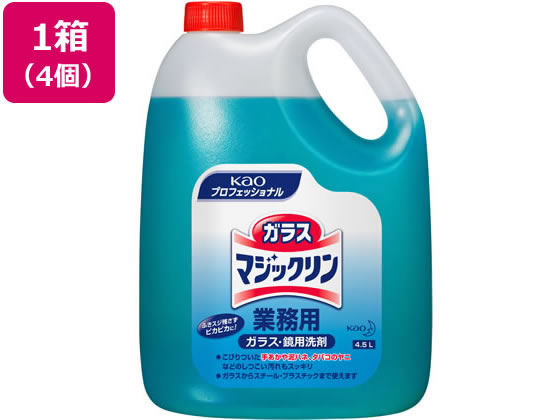 KAO ガラスマジックリン詰替 業務用4.5L×4個 1箱(ご注文単位1箱)【直送品】