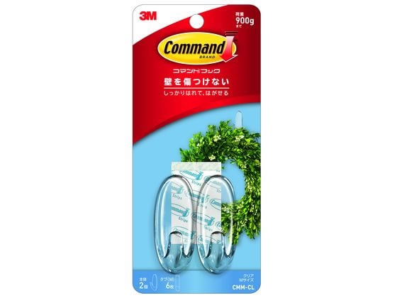 3M コマンドフック クリア Mサイズ CMM-CL 1パック(ご注文単位1パック)【直送品】