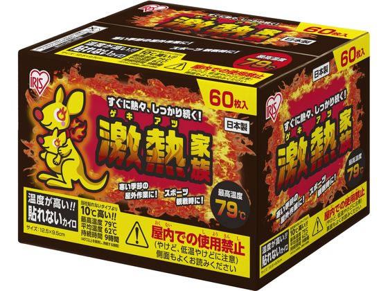 アイリス 激熱家族 貼れない レギュラー 60個入 1箱（ご注文単位1箱）【直送品】
