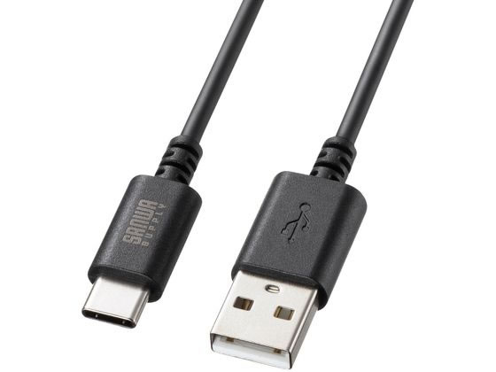 サンワサプライ USB 2.0 Type-Cケーブル(1m・ブラック) KU-CA10BK 1本（ご注文単位1本）【直送品】