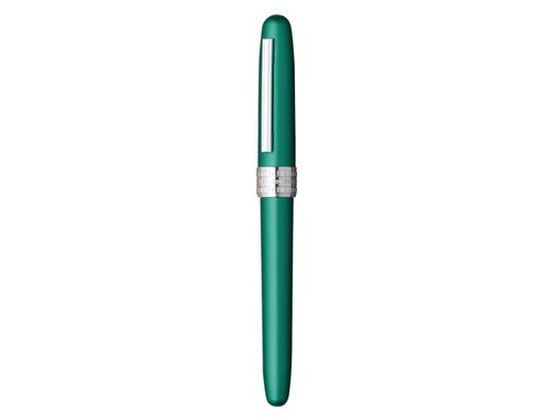 プラチナ 万年筆 プレジール ティールグリーン 細字 1本(ご注文単位1本)【直送品】