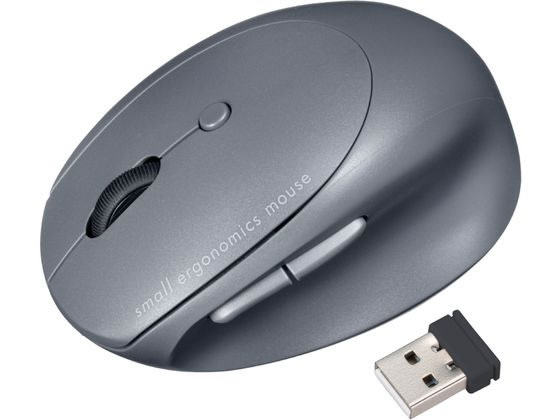 サンワサプライ 静音ワイヤレス小型エルゴノミクスマウス MA-EWBS522BK 1個(ご注文単位1個)【直送品】