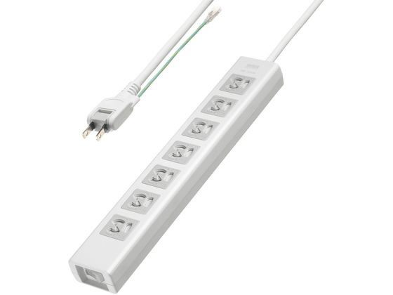 サンワサプライ 抜け止めシャッタータップ 3P7個口2m TAP-F37SH-2ZS 1個（ご注文単位1個）【直送品】