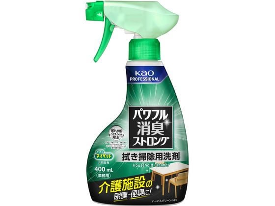 KAO パワフル消臭ストロング 拭き掃除用洗剤 400mL 1本(ご注文単位1本)【直送品】