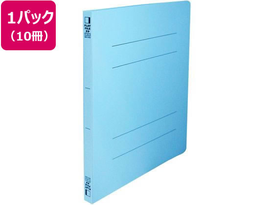 ビュートン フラットファイルPP 表紙幅広 A4タテ ブルー 10冊 1パック（ご注文単位1パック）【直送品】