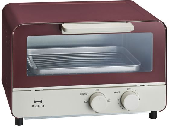 BRUNO オーブントースター レッド BOE052-RD 1台（ご注文単位1台）【直送品】