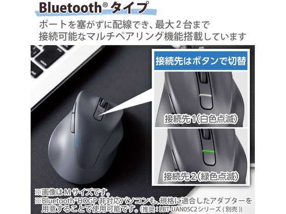エレコム 無線マウス EX-G Bluetooth 5ボタン Sサイズ ブラック 1個(ご注文単位1個)【直送品】