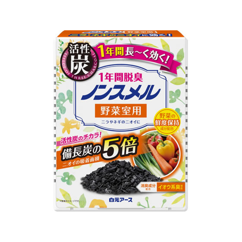 白元アース ノンスメル 1年間脱臭 野菜室用置き型 20g 1個（ご注文単位1個）【直送品】