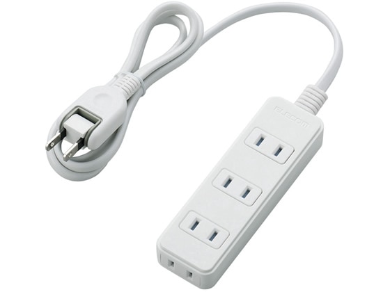 エレコム シャッタータップ 2P式4個口 1m ホワイト T-ST02-22410WH 1個（ご注文単位1個）【直送品】