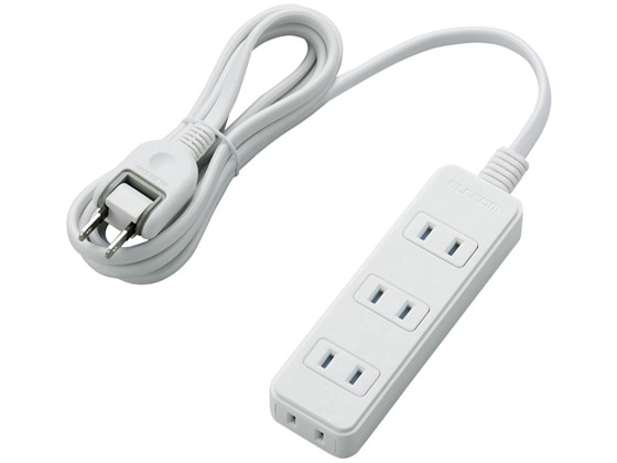 エレコム シャッタータップ 2P式4個口 2m ホワイト T-ST02-22420WH 1個（ご注文単位1個）【直送品】