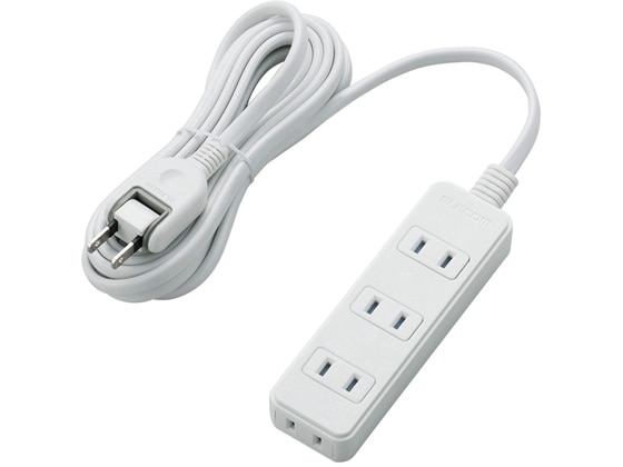 エレコム シャッタータップ 2P式4個口 3m ホワイト T-ST02-22430WH 1個（ご注文単位1個）【直送品】