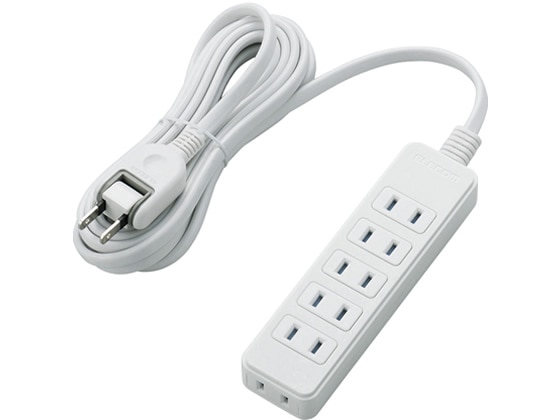 エレコム シャッタータップ 2P式6個口 3m ホワイト T-ST02-22630WH 1個（ご注文単位1個）【直送品】