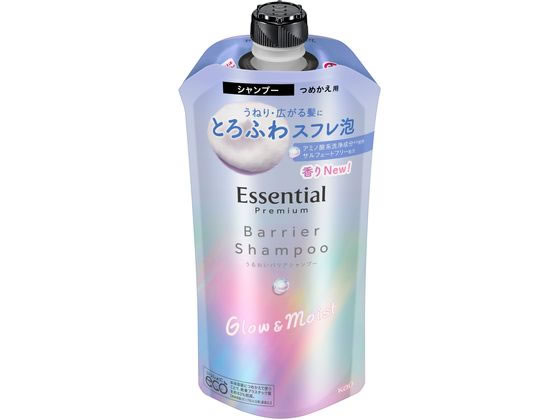 KAO エッセンシャル プレミアム バリアシャンプー グロウ 替え 340mL 1個(ご注文単位1個)【直送品】
