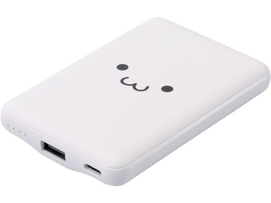 エレコム モバイルバッテリー 5000mAh 薄型 DE-C45-5000WF 1個（ご注文単位1個）【直送品】
