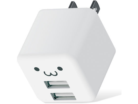 エレコム AC充電器 USBポート×2 2.4A出力 MPA-ACU11WF 1個(ご注文単位1個)【直送品】