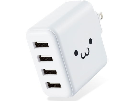 エレコム AC充電器 3.6A出力 USB 4ポート 24W MPA-ACU13WF 1個(ご注文単位1個)【直送品】
