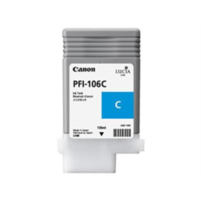 キヤノン インクタンク 顔料シアン 130ml PFI-106C 6622B001 1個(ご注文単位1個)【直送品】