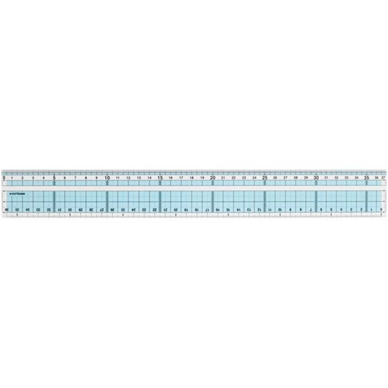 クツワ つや消し直線定規 37cm KB049 1個（ご注文単位1個）【直送品】
