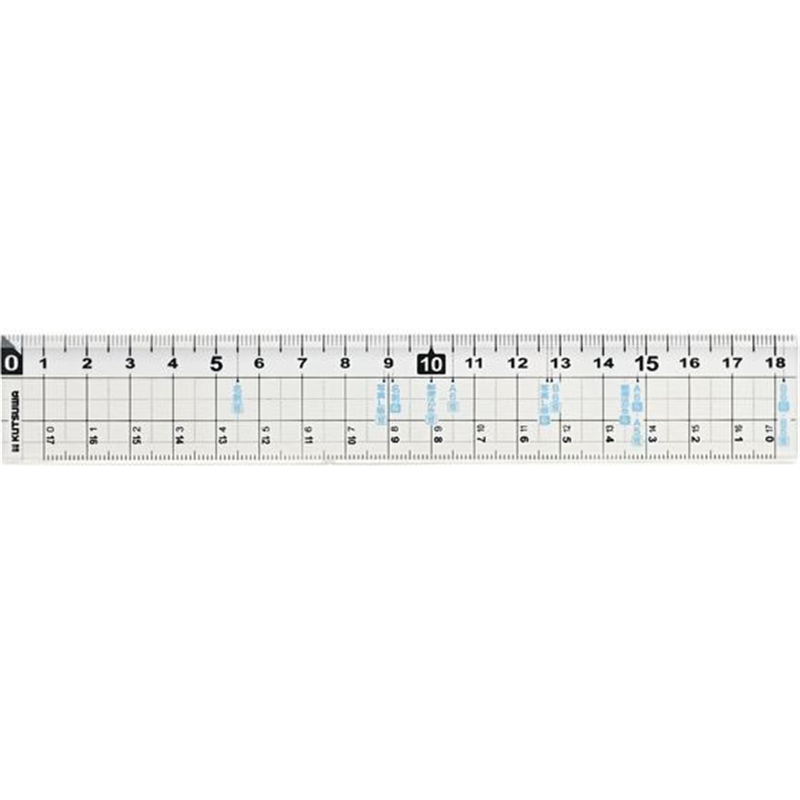 クツワ サイズカッター定規 18cm KB036 1個（ご注文単位1個）【直送品】