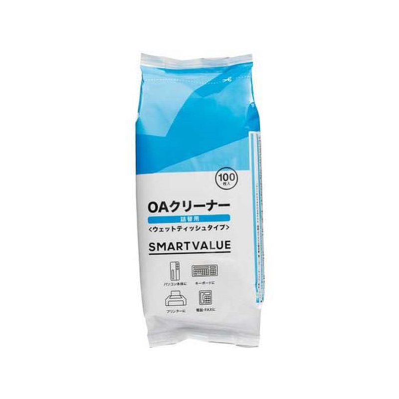 スマートバリュー OAクリーナー 詰替 100枚 A315J 1袋（ご注文単位1袋）【直送品】