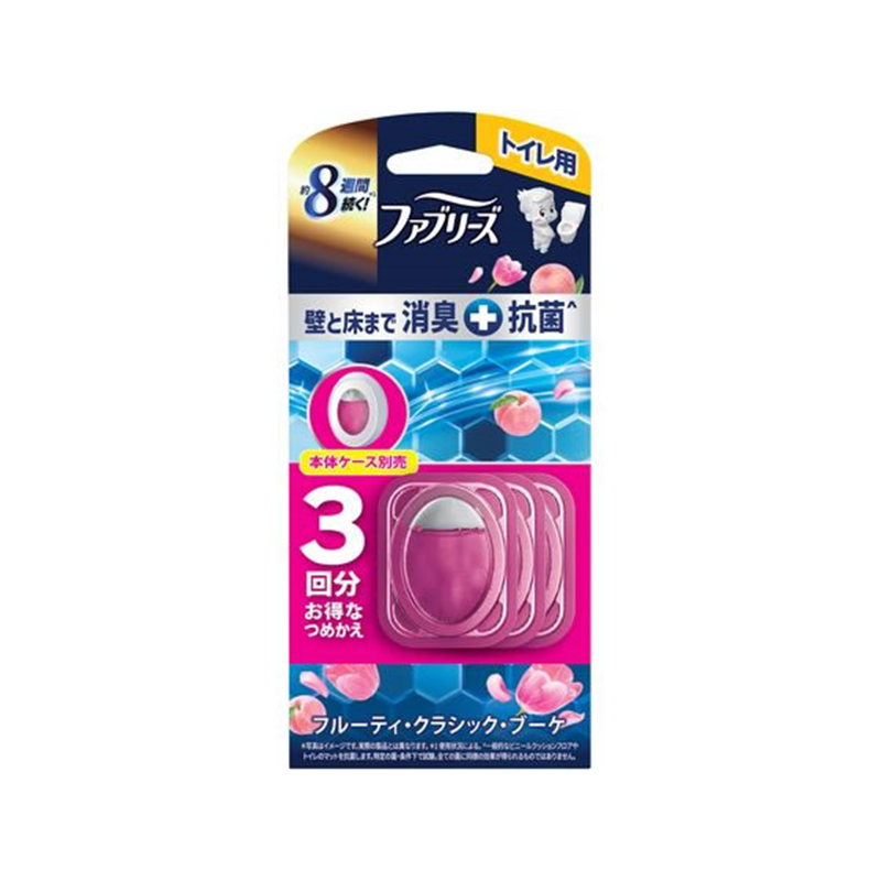 P&G ファブリーズ トイレ用消臭剤+抗菌 フルーティクラシックブーケ 替3P 1個（ご注文単位1個）【直送品】