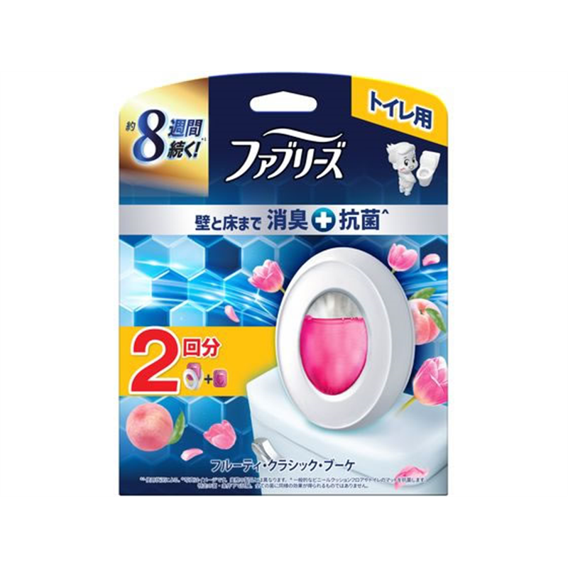P&G ファブリーズ トイレ用消臭剤+抗菌 フルーティクラシックブーケ 2回分 1個（ご注文単位1個）【直送品】