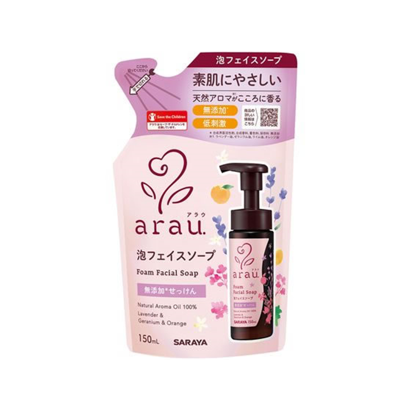 サラヤ アラウ. 泡フェイスソープ 詰替 150mL 1個(ご注文単位1個)【直送品】