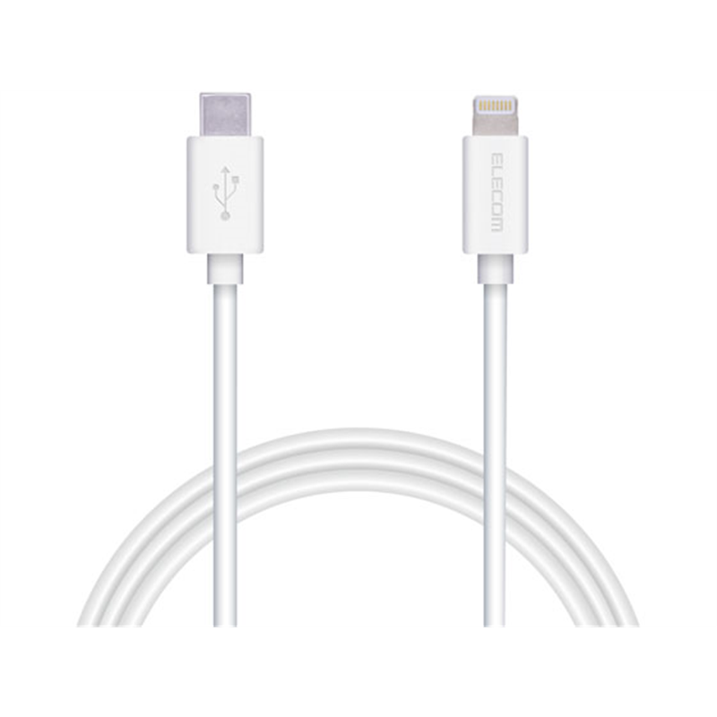エレコム USB-C to Lightningケーブル 1.0m MPA-FCL10WH 1個(ご注文単位1個)【直送品】