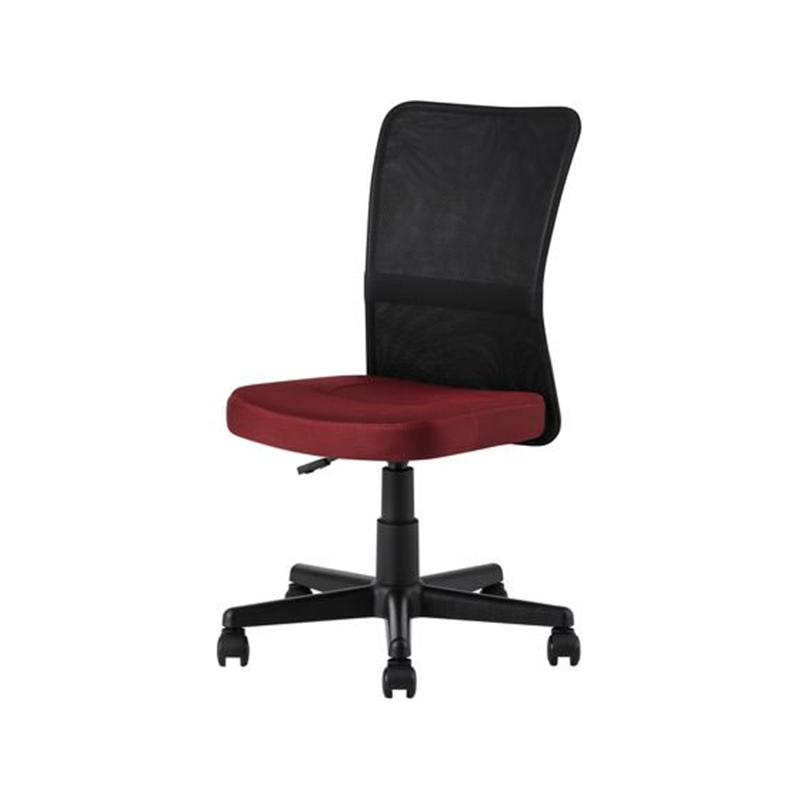 アイリスオーヤマ メッシュバックチェア 肘なし ボルドー OFC-MBR 1脚（ご注文単位1脚）【直送品】