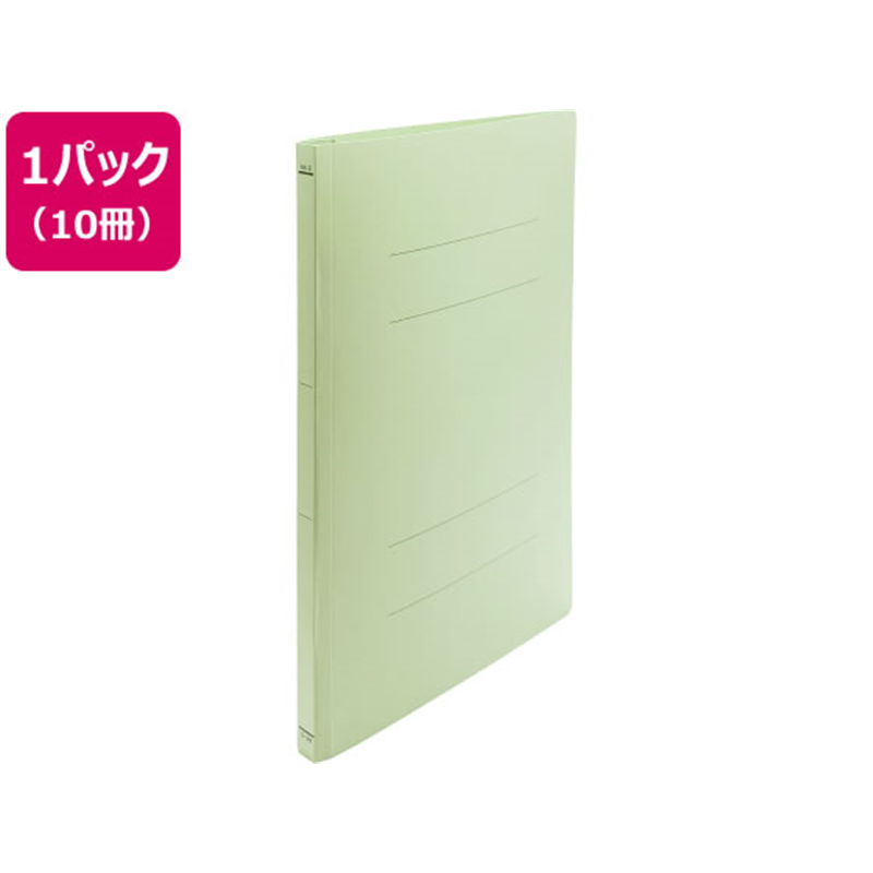 Forestway フラットファイルライト A4タテ とじ厚15mm 緑 10冊 1パック（ご注文単位1パック）【直送品】