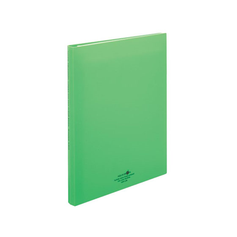 リヒトラブ AQUA DROPs クリヤーブック(ポケット交換) A4 幅25 黄緑 1冊(ご注文単位1冊)【直送品】