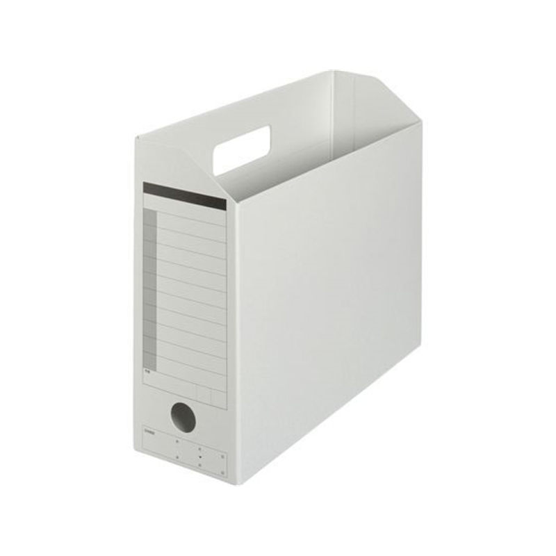 プラス ボックスファイル A4 再生紙 グレー FL-051BF 78084 1冊(ご注文単位1冊)【直送品】
