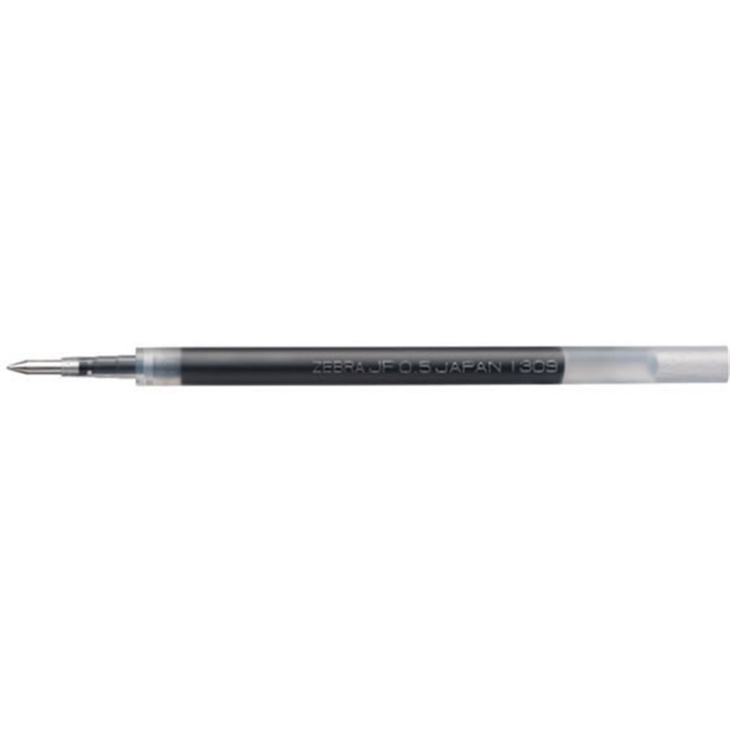 ゼブラ ジェルボールペン 替芯JF-0.5芯 黒 袋穴付 P-RJF5-BK 1本（ご注文単位1本）【直送品】