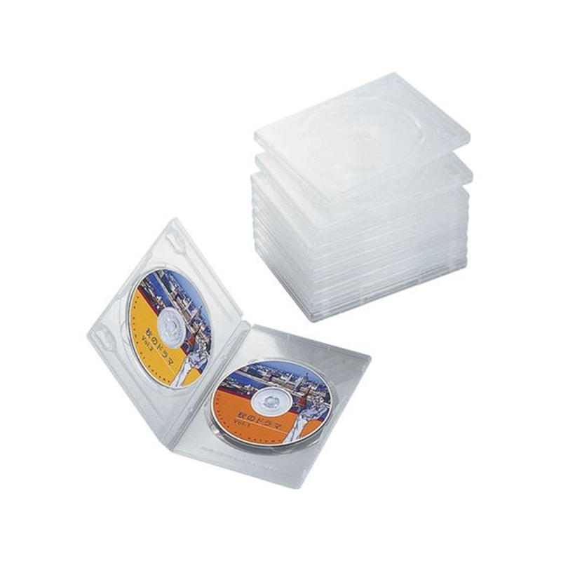エレコム DVDトールケース 両面収納 10枚パック クリア CCD-DVD06CR 1個(ご注文単位1個)【直送品】