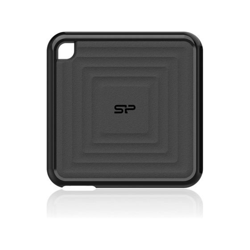 シリコンパワー ポータブルSSD 2TB ブラック SP020TBPSDPC60CK 1個(ご注文単位1個)【直送品】