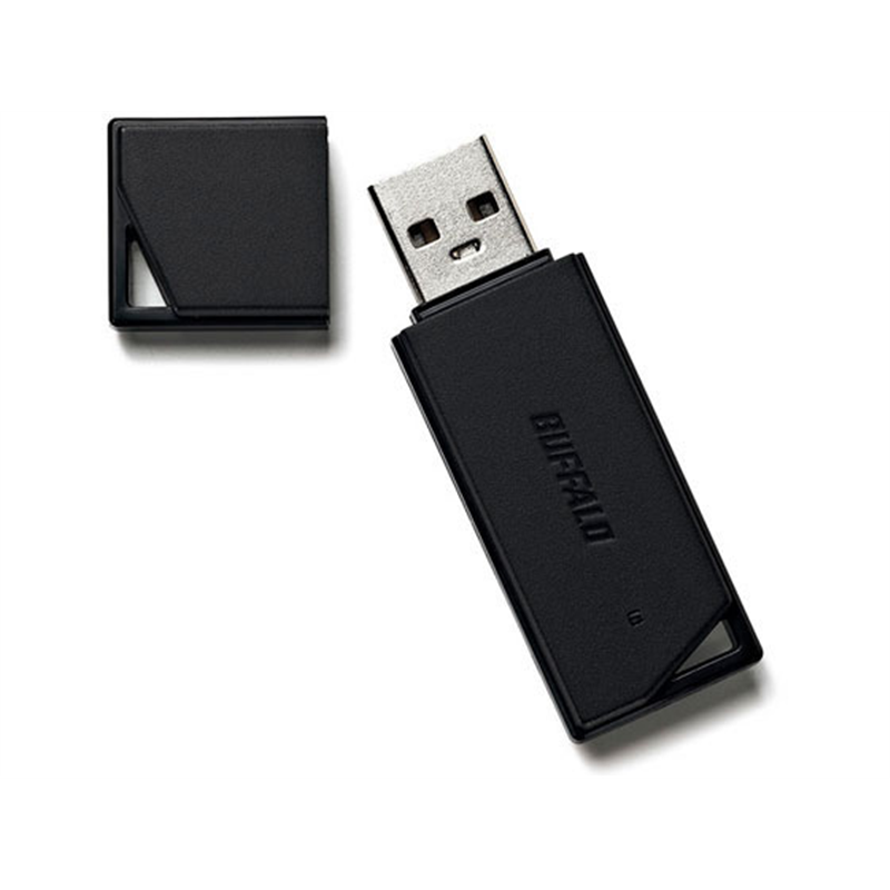 バッファロー どっちもUSBメモリ 16GB ブラック RUF2-KR16GA-BK 1個(ご注文単位1個)【直送品】