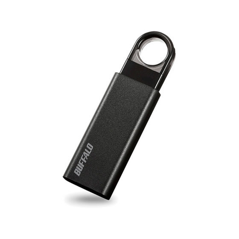 バッファロー ノックスライド USBメモリ 64GB ブラック RUF3-KS64GA-BK 1個(ご注文単位1個)【直送品】