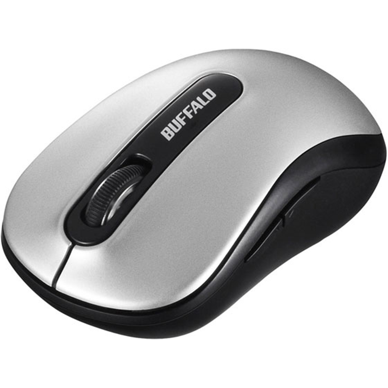 バッファロー 無線 5ボタン BlueLEDマウス シルバー BSMBW310SV 1個(ご注文単位1個)【直送品】