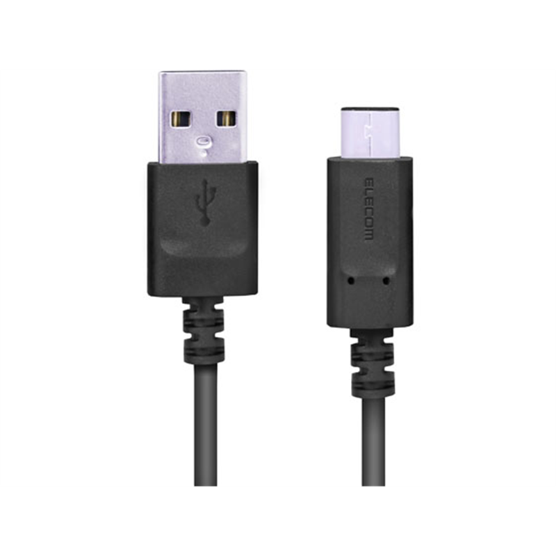 エレコム USB2.0ケーブル 認証品、A-C 1m MPA-AC10NBK 1個(ご注文単位1個)【直送品】