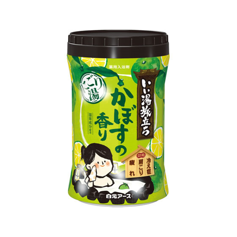白元アース いい湯旅立ち ボトル かぼすの香り 600g 1個（ご注文単位1個）【直送品】
