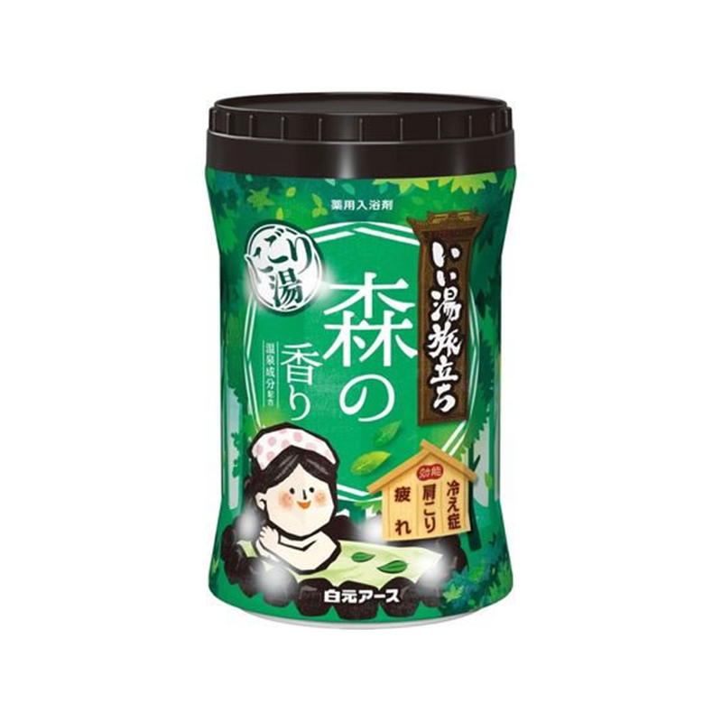 白元アース いい湯旅立ちボトル にごり湯 森の香り600g 1個（ご注文単位1個）【直送品】