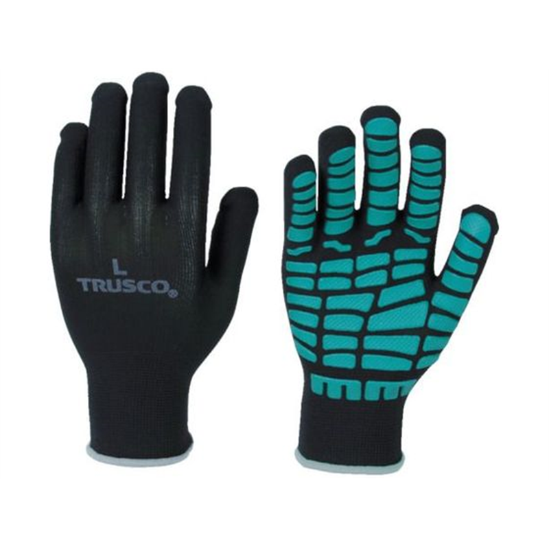 TRUSCO すべり止め天然ゴム手袋 グリーン S THG134GN-S 1双(ご注文単位1双)【直送品】