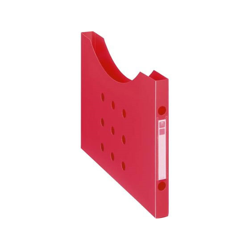 ライオン ボックスファイル[Noile] A4判横型スリム レッド 1個（ご注文単位1個）【直送品】