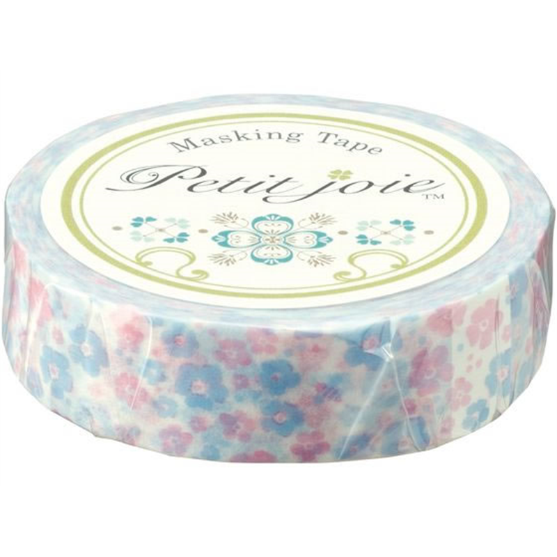 ニチバン プチジョア マスキングテープ 15mm×18m 花ミツバチピンクブルー 1巻(ご注文単位1巻)【直送品】