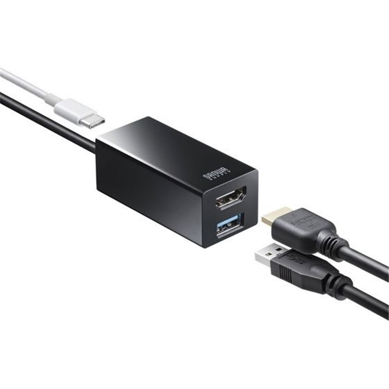 サンワサプライ USB Type-Cハブ付き HDMI変換アダプタ 1個（ご注文単位1個）【直送品】