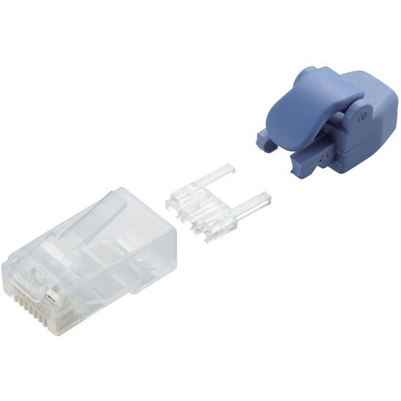 エレコム プロテクタ付爪折防止LANコネクタ Cat6 LD-6RJ45T10 TP 1個(ご注文単位1個)【直送品】